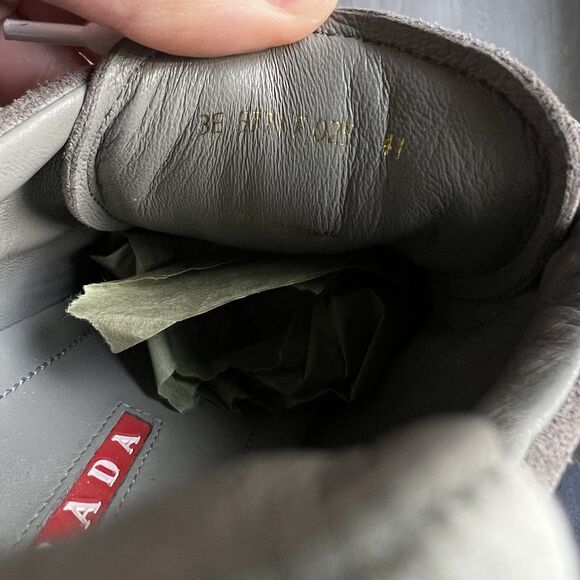 Prada Sport Men’s Grey Suede Sneakers Size 41